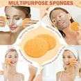 thumbnail image 2 of Duslogis 50-Count Compressed Facial Sponges for Estheticians- 100% Natural Cellulose Professional Cosmetic Spa Sponges for Face Cleansing, Massage, Pore Exfoliating, Makeup Removal (Orange), 2 of 8