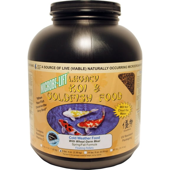 Microbe-Lift MLLWGLG 4 oz Legacy Cold Weather Fish Food with Wheat Germ Meal, 5 lbs