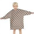 thumbnail image 3 of Brown Bigfoot Pattern Blanket Hoodies for Kids 6-13YR Oversize Wearable Blanket Hoodies for Boys Girls Teens, 3 of 7