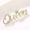 thumbnail image 3 of Tnobhg Fashion Rhinestone Queen Letter Brooch Pins for Women Luxury Crown Corsage Party Wedding Gifts Clothing Accessories, 3 of 7