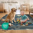 thumbnail image 4 of ODIKA 6'x9' Ultra-Soft Area Rug, Ocean Compass Motif Coral Border Vintage Turtle Nautical Map Playful Expressive None Washable, Bare feet friendly, Silk-Touch for Guest Room, Bedroom, 4 of 7