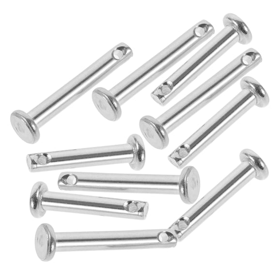 10 PCS Pin Cylindrical Stainless Insert Clevis Single Hole Clamp Silver