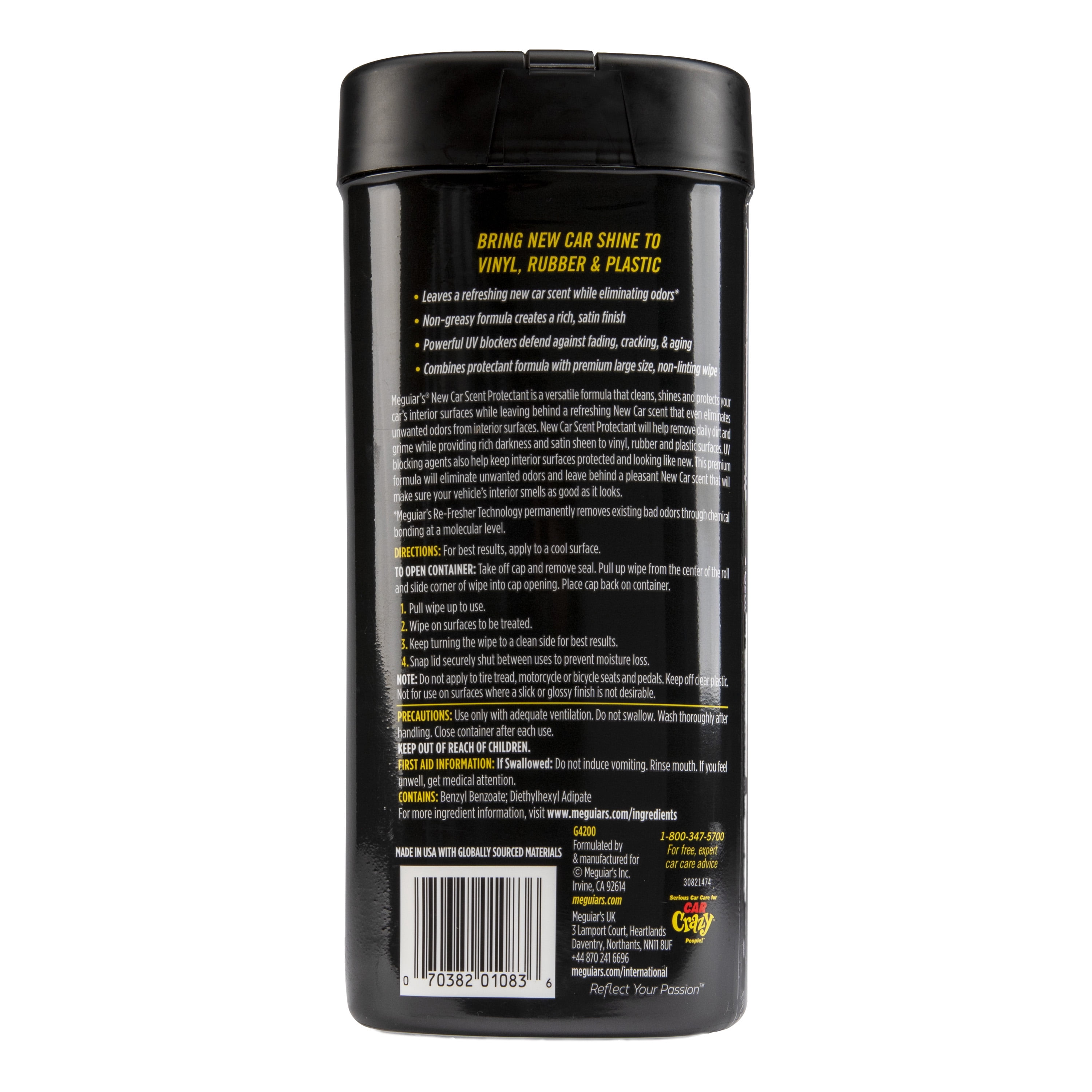 Pennzoil Protectant Wipes, New Car Scent, 35 Ct 