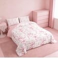 thumbnail image 4 of jejeloiu Cute Bowknot Bedding Comforter Set,Ribbon Bow Twin Comforter Sets,Pink White Bedding Set For Girls,Super Cozy Bedroom Decor Reversible,2 Pieces, 4 of 10