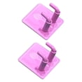 thumbnail image 3 of jinwen 2Pcs Badminton Racket Hooks Bedroom Stainless Steel Wall Mounted Racket Rack Pink, 3 of 9