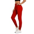thumbnail image 2 of Yourumao Yoga Joggers for Women Cinch Bottom High Waist Pants Solid Tummy Control Trousers Stretch Summer Jogging Pants with Pocket, 2 of 7