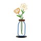 thumbnail image 2 of Decoración metálica de flor para flor en la pared del salón interior decoración de pared con adorno de hierro impreso en color 2D, 2 of 6