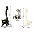 thumbnail image 3 of CarpNettore Modern Ceramic Giraffe Statue and Wrought Iron Ginkgo Leaves Wall Sculpture Creative Centerpiece for Office Living Room Bedroom Decor, 3 of 8