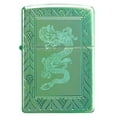 thumbnail image 5 of Zippo Armor High Polish Green Elegant Dragon Pocket Lighter, 5 of 9
