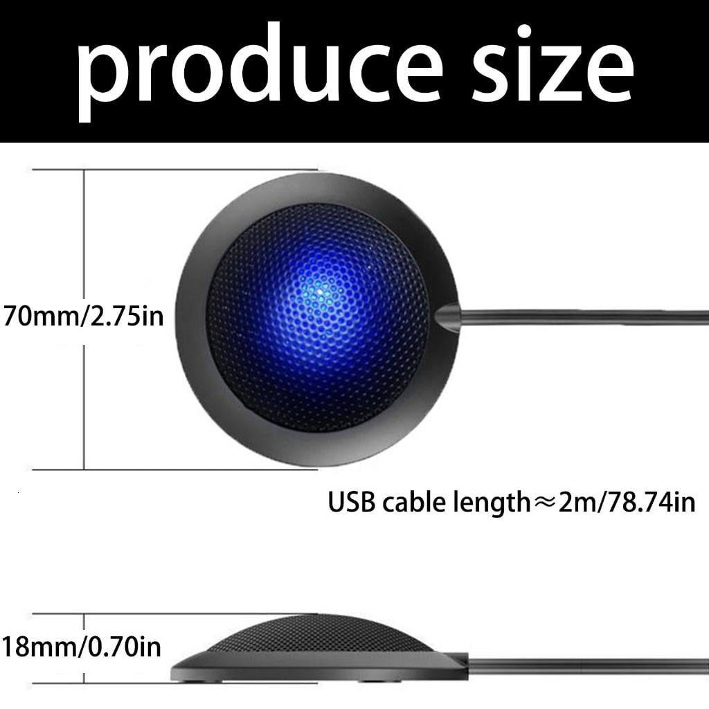 CEORPER Computer PC Mic Desktop Microphone 360 Degree Omnidirectional Pickup Condenser for Video Conference Gaming Chatting