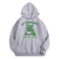 thumbnail image 5 of YUEHUA Women's Hoodie Funny Raccoon Give Me Foody If I'M Moody Give Me Foody Crewneck Pullover Light Gray, Size XXL, 5 of 6