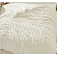 thumbnail image 6 of Brooklyn Loom Bubble Faux Fur 100% Microfiber Polyester  King Blanket in Ivory, All Season, Adult Size, OEKO-TEX Certified, 6 of 12