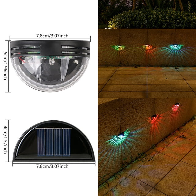Lámpara solar de pared para exteriores, jardín, patio, decorativa | Resistente a la intemperie IP65 | Iluminación para vallas | Ambiente para balcón, patio, pasillo y escaleras del hogar