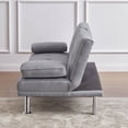 thumbnail image 4 of GJQ Convertible Futon Sofa Bed, Modern Folding Sofa Couch for Living Room Adult(Linen,Light Grey), 4 of 8