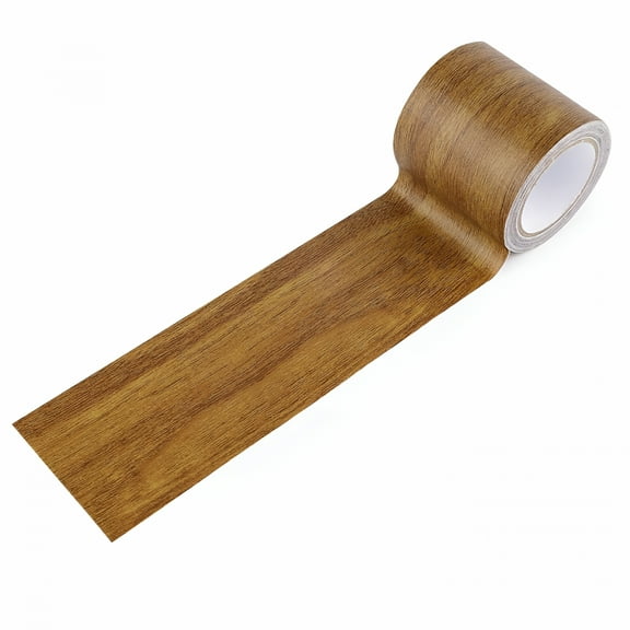 ICERUN Wood Grain Repair Tape,2.2 Inch x 15ft Wood Colored Trim Wood Effect Duct Tape Self-Adhesive Simulated Wood Patch Tape for Tables,Doors,Windows,Floors (Light Gray)