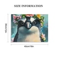 thumbnail image 3 of Orinice Penguin Flower Crown Fine Art Aesthetic Poster & Print Wall Painting for Home Decor, Canvas Wall Art Living Room Bedroom Office Wall Decor 16x12in, 3 of 6