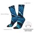 thumbnail image 4 of Hirioo Blue Viper Snake Closeup Face Pattern Adult Middle Tube Socks Breathable Sock Non-Pilling,Contrasting Color Design, 4 of 6