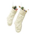 thumbnail image 2 of ZAXARRA Bas de Noël Classiques en Tricot Torsadé pour Cheminée, 2 of 6