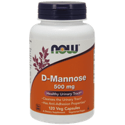 NOW Supplements, D-Mannose 500 mg, Non-GMO Project Verified, Healthy