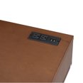 thumbnail image 6 of Noble House 39" Retro Wooden Vanity Set with Charging Plug & USB Port, Stool, 3 Drawers and Rattan Drawer, Walnut, 6 of 12