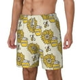 thumbnail image 2 of Gaeub Cartoon Honey Pot Bee Sunflower Mens Swim Trunks Stretch Beach Shorts Quick Dry for Men Swim Shorts Swimwear with Pockets- X-Large, 2 of 9