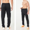thumbnail image 4 of WERYOUNG Men Spring Autumn Soccer Training Pants Knitted Tapered Jogging Trousers Lightweight Running Long Pants Comfort Bottoms, White, XS, 4 of 6