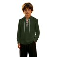 thumbnail image 2 of Kids Costumes for Boys Long Sleeve Boys Medieval Shirt Pirate Costume Kids Dress up Costumes 7-8 Years Boys Halloween Outfit, 2 of 5