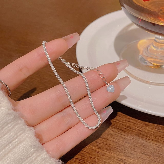 Pulsera de perlas vintage para mujer, pulsera de acero de titanio con nicho de sentido, pulsera para parejas, joyería