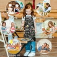 thumbnail image 6 of Pioneer Flower Floral Print Pattern Kids Aprons for Girls and Boys,Adjustable Neck Strap Toddler Aprons for Kids Cooking Baking, 6 of 7