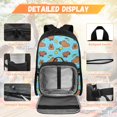 thumbnail image 3 of Bulopur Lemon Capybara Print Kids Backpack Set 4 Pcs Durable Lightweight Kids School Bag with Pencil Case and Water Bottle Cover for Summer Theme Kids, 3 of 7
