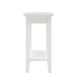 thumbnail image 2 of Pemberly Row Table d'Appoint Étroite en Bois Massif avec Tablette, Blanc, 2 of 7