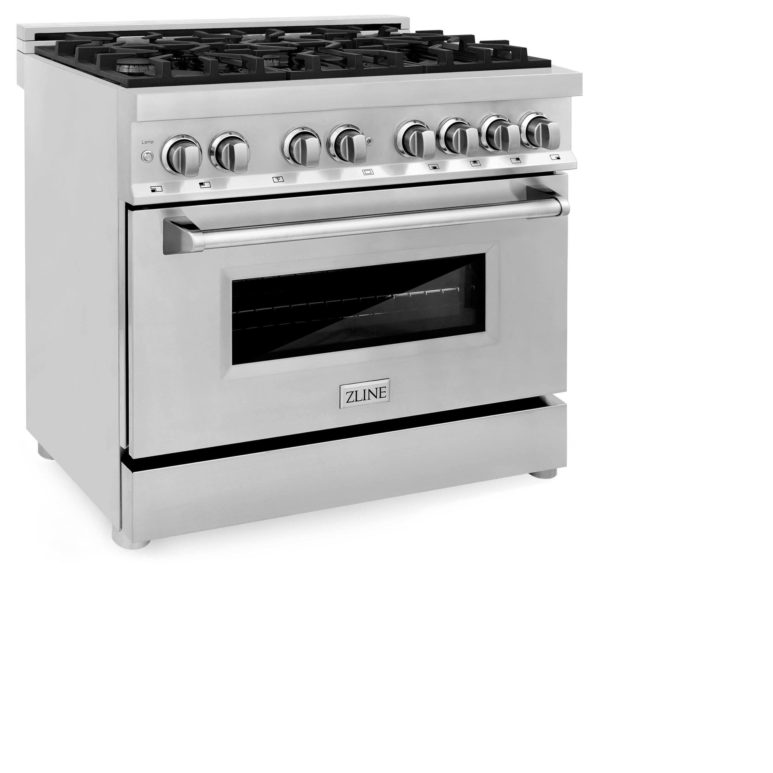 ZLINE 36 in. Professional Dual Fuel Range with Red Matte Door (RA-RM-36)