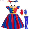 thumbnail image 3 of Disfraz de Cosplay de Anime Pomni The Amazing Digital Circus 2024, mono para niños, traje de Halloween, disfraz de Purim para niños, disfraz de dibujos animados para Cosplay, 3 of 5