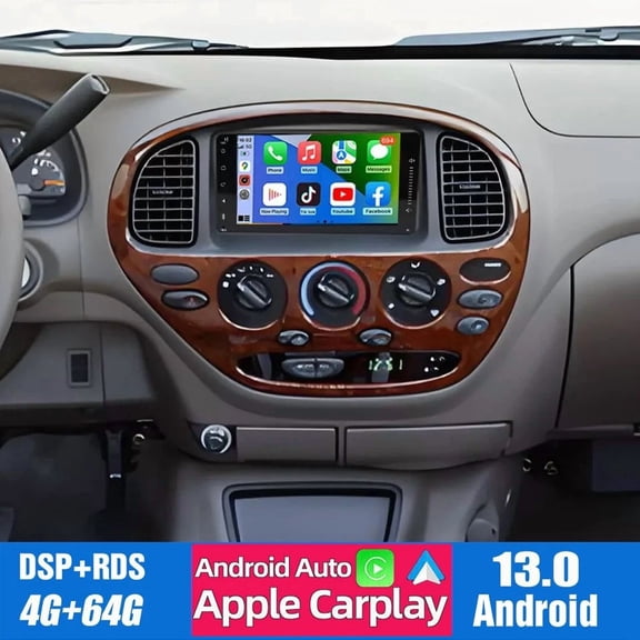 2 64GB Android 15 Car Stereo for Toyota 2000-2006 Tundra, 7-Inch Touchscreen with Wireless CarPlay & Android Auto, GPS Navigation Head Unit WiFi Bluetooth FM/RDS SWC Mirror Link & Backup Camera