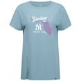 thumbnail image 2 of Women's Levelwear Blue New York Yankees Influx Spring Training Sunrise Bold T-Shirt, 2 of 3