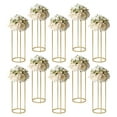 thumbnail image 4 of 10 Pcs Wedding Flower Stand for Centerpieces, Gold Wedding Centerpieces for Tables, 31.5 inch Tall Metal Column Vases Pedestal Stand for Parties, 4 of 20