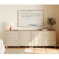 thumbnail image 2 of 12 Drawers Dresser for Bedroom, 2-in-1 Modern Wooden Chest of Drawers, 94" Wide, Light Oak Wood Finish, 2 of 8