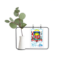 thumbnail image 1 of Jarrones colgantes de vidrio transparente Unbranded emblema nacional país Decoración botella, 1 of 4