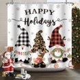thumbnail image 3 of Winter Snowflake Shower Curtain Merry Christmas Gold Sliver Big Small Snowflake Shower Curtain for Bathroom Winter Holiday Xmas Eve Decor Fabric Bath Curtain 72x72 Inches with Hooks, 3 of 6