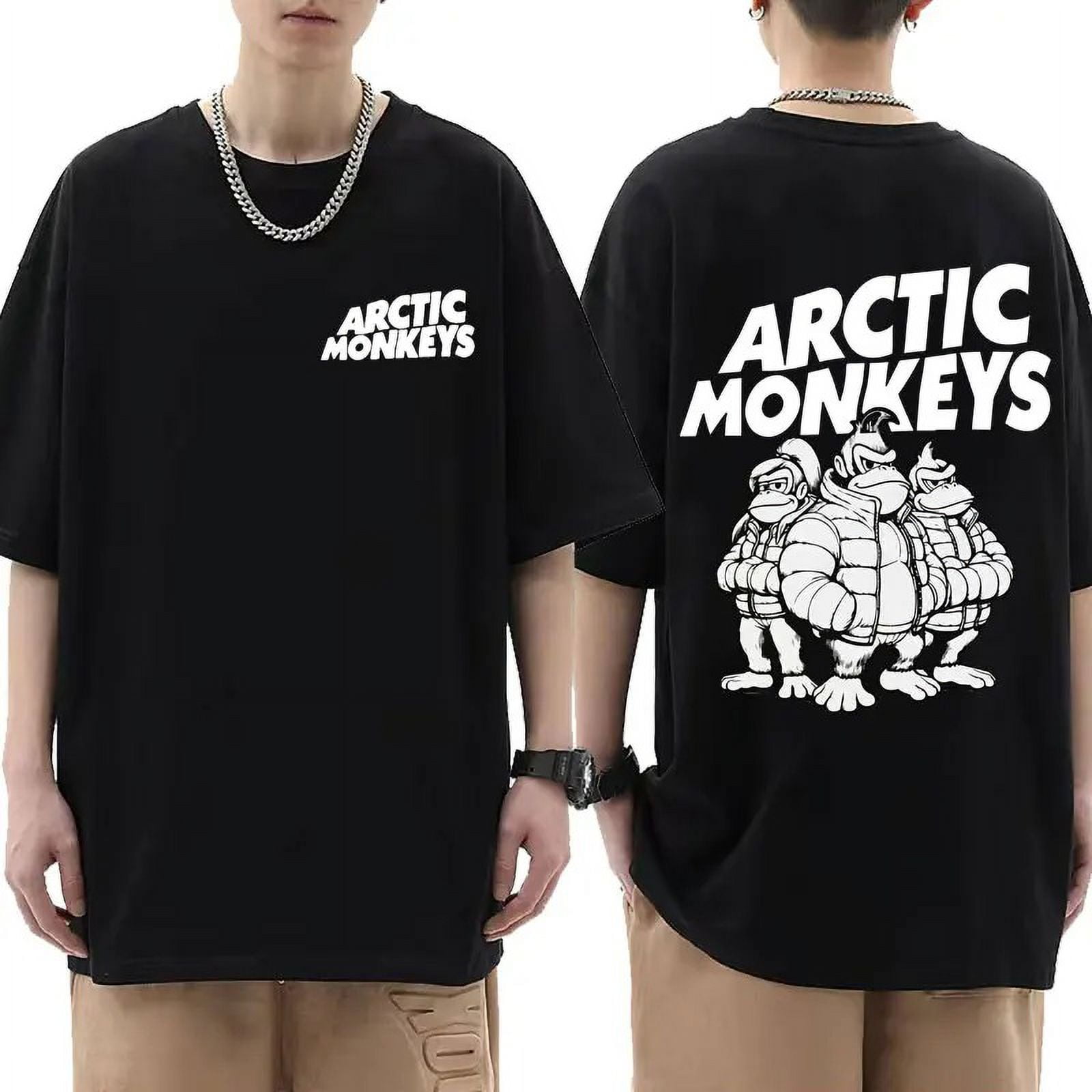Arctic Monkeys Tour Graphic T Shirts Men's Hip Hop Retro Short