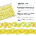 thumbnail image 4 of Uxcell 11 Yard Sequins Beaded Lace Trim 0.6 inch Braid Trim Strip for Crafts, Embellishments, Costume Yellow, 4 of 4