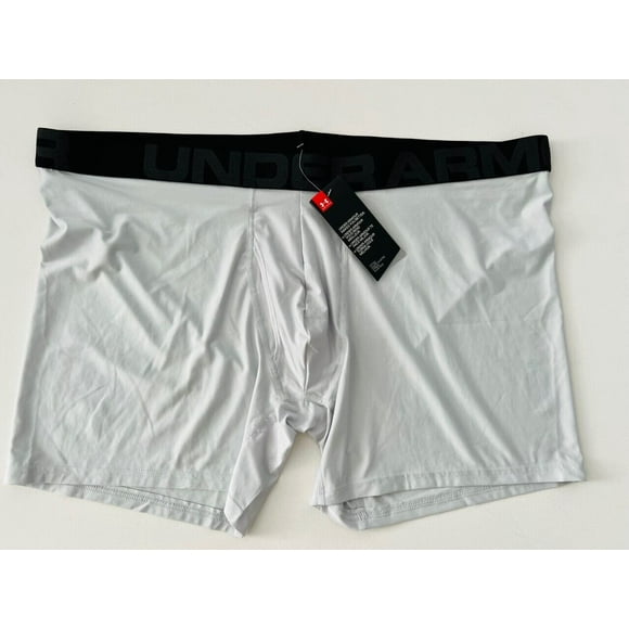 Under Armour 1332663 Tech 6-inch Boxerjock Underwear Light Grey ( 4XL )