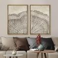 thumbnail image 3 of IDEA4WALL Framed Canvas Print Wall Art Set Oak Wood Tree Rings Nature Illustration Modern Art Decorative Geometric Natural Minimal Artwork for Living Room, Bedroom, Office -, 3 of 5