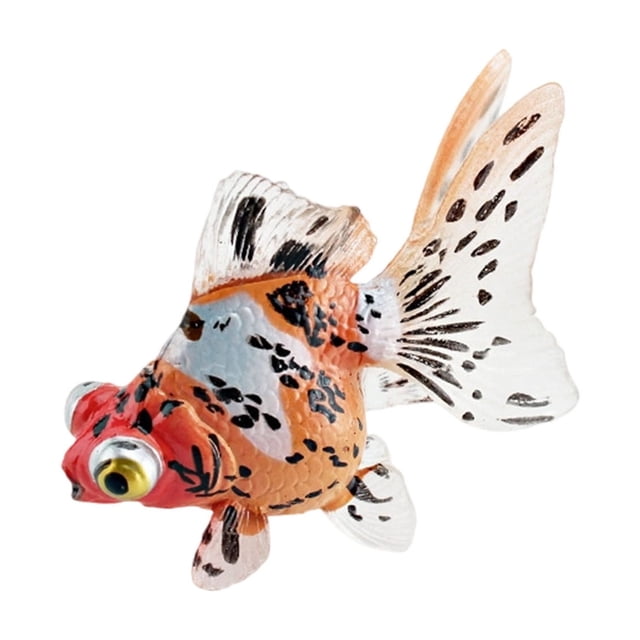 COM1950s Faux Poissons, Poissons Rouges Artificiels, Aquarium Artificiel pour Étang, Poissons en Plastique Réalistes, Décoration Flottante Poissons Rouges Jaunes