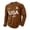 Brown,#034, variant on Men's 250th Anniversary USA Shirt Long Sleeve 4th of July American Flag Print Casual Patriotic Tshirt,M