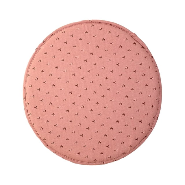 Toystoory Cojín de asiento con correas antideslizante de algodón para silla, alfombrilla para taburete, suave y cómoda para sala de estar, Decoración del hogar Rojo Diámetro 33cm