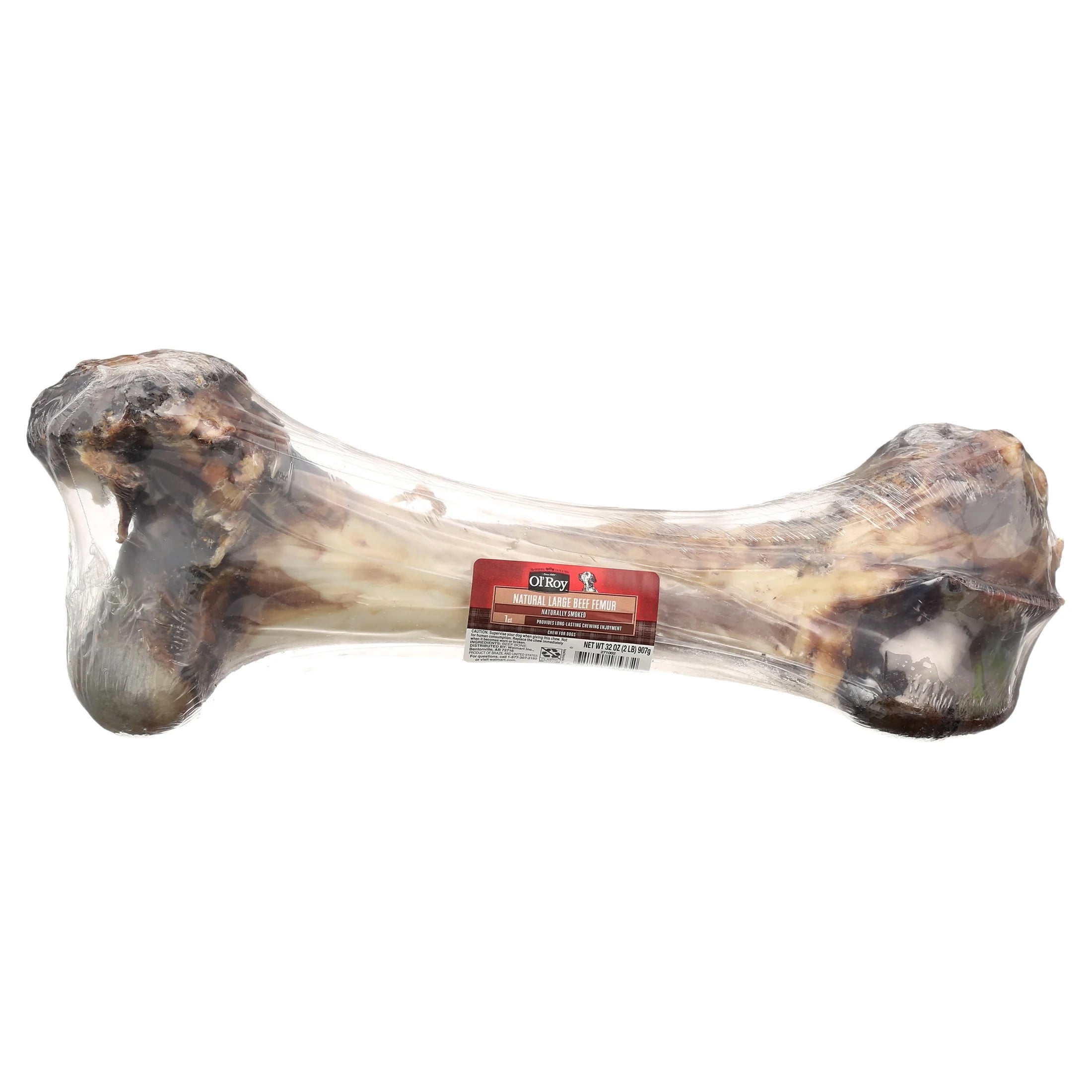 (5 pack) Ol' Roy Natural Large Beef Femur Dog Chew for Healthy Teeth, 1 Pack
