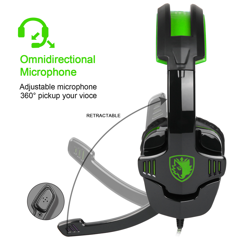 SADES SA-930 3.5mm Gaming Headset Noise Cancellation Hifi Music Headphones Mic