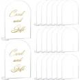 thumbnail image 4 of 5Pcs Diy Blank Acrylic Arch Table Sign With Stand Guest Name Tag Round Top Sign, 4 of 6