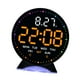 thumbnail image 5 of Reloj despertador digital de mesa con pantalla LED grande, brillo ajustable, para el hogar y Negro Naranja, 5 of 9